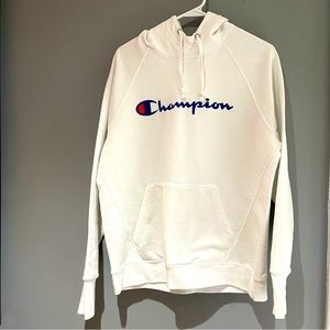 Champion white sweatshirt hoodie size L